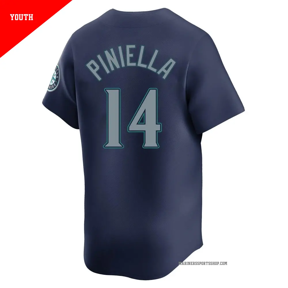 Youth 14 Lou Piniella Seattle Mariners Navy Limited Road Jersey